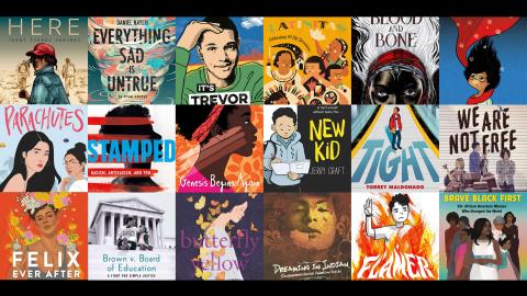Diverse book covers collage