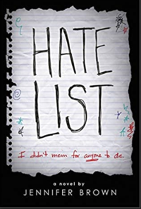 Piece of paper torn from a notebook with the title of the book written in large letters