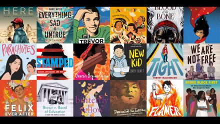 Diverse book covers collage